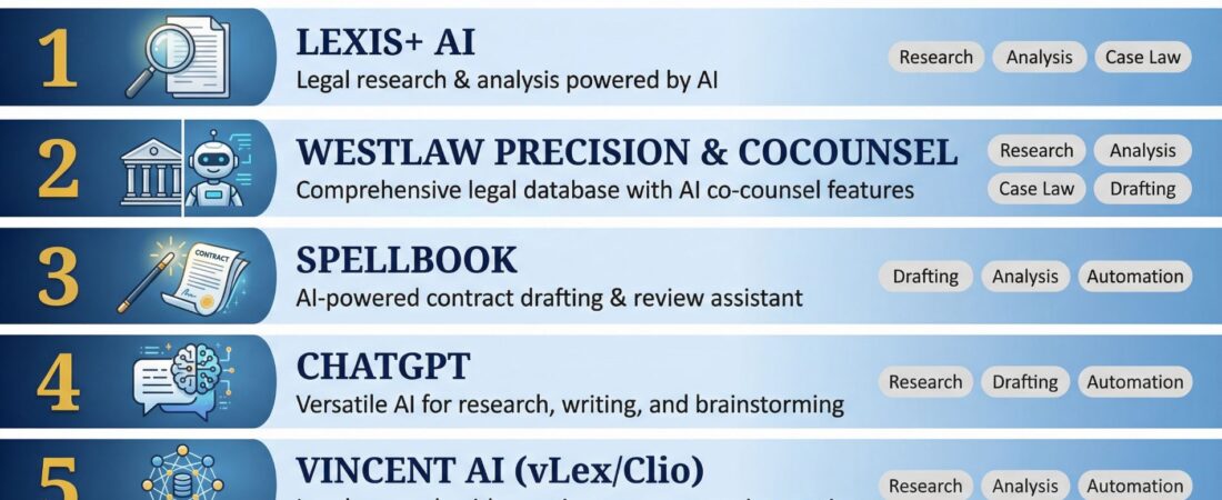 Top 5 Generative AI Tools and Resources for Law Students