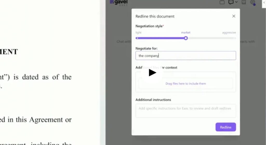Preview of Gavel Exec user interface