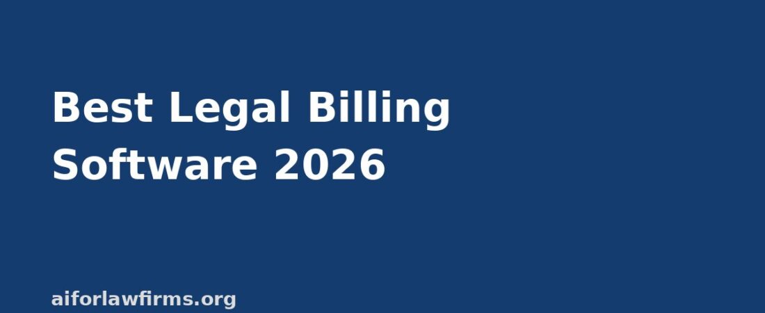 Best Legal Billing Software 2026: Top Picks Compared