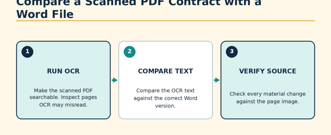 How to Compare a Scanned PDF Contract With a Word Document