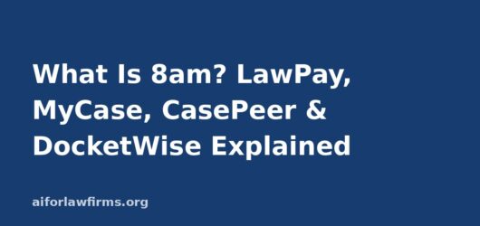 What Is 8am? LawPay, MyCase, CasePeer, and DocketWise Explained